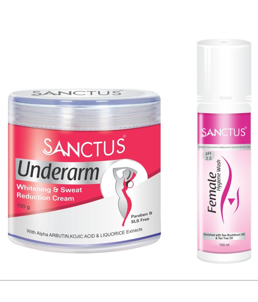 SANCTUS Underarm Whitening & Cream & Female Hygiene Wash Intimate ...