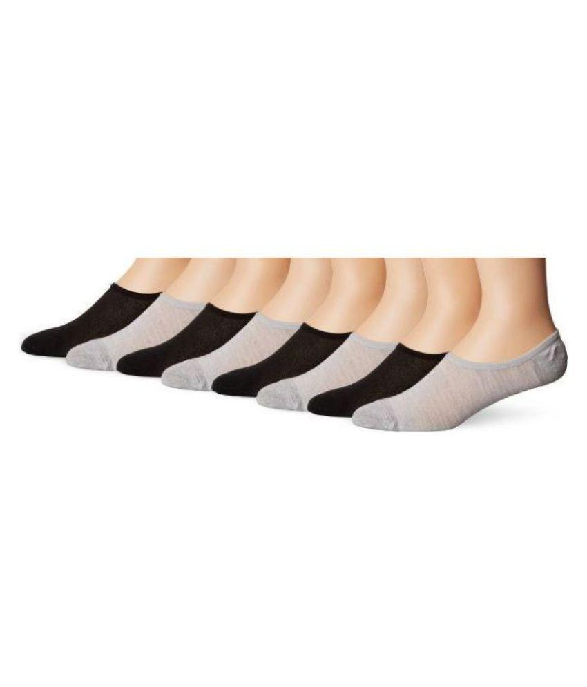     			Tahiro MultiColour Cotton Plain No Show Socks - Pack Of 8