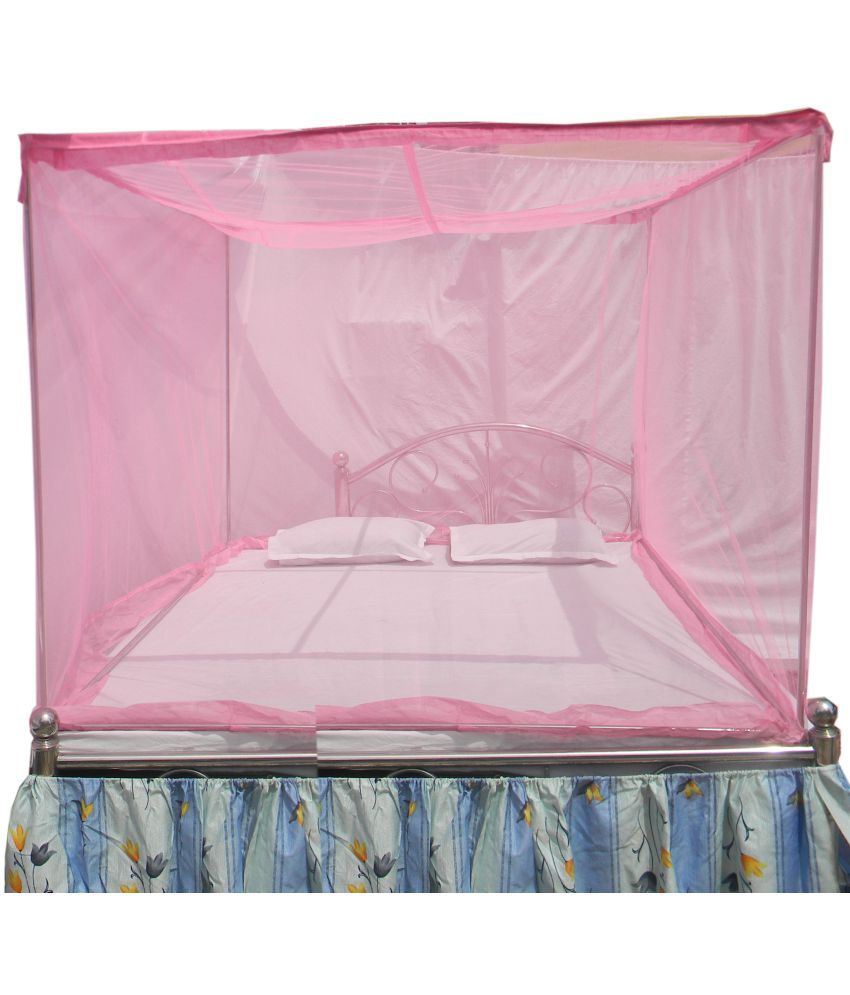 Buy HOMECUTE Double Pink Plain Mosquito Net- Machardani Online at Best ...