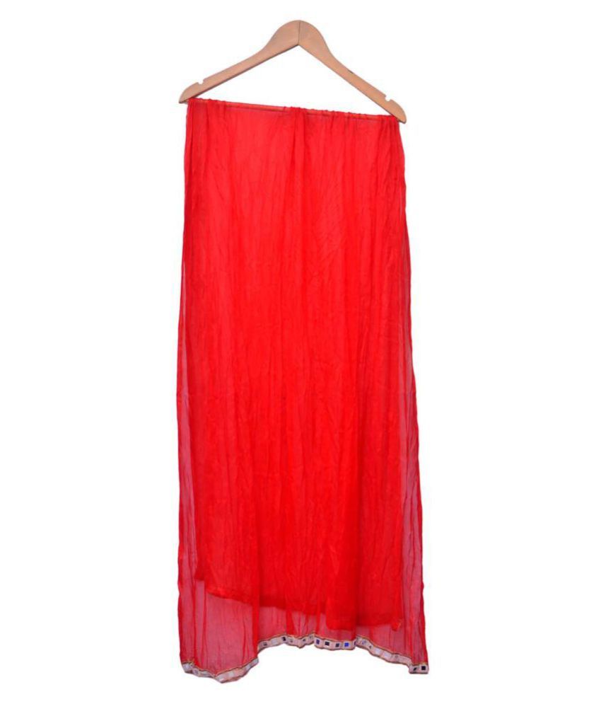 Malhotra Red Chiffon Mirror Work Dupatta Price in India - Buy Malhotra ...