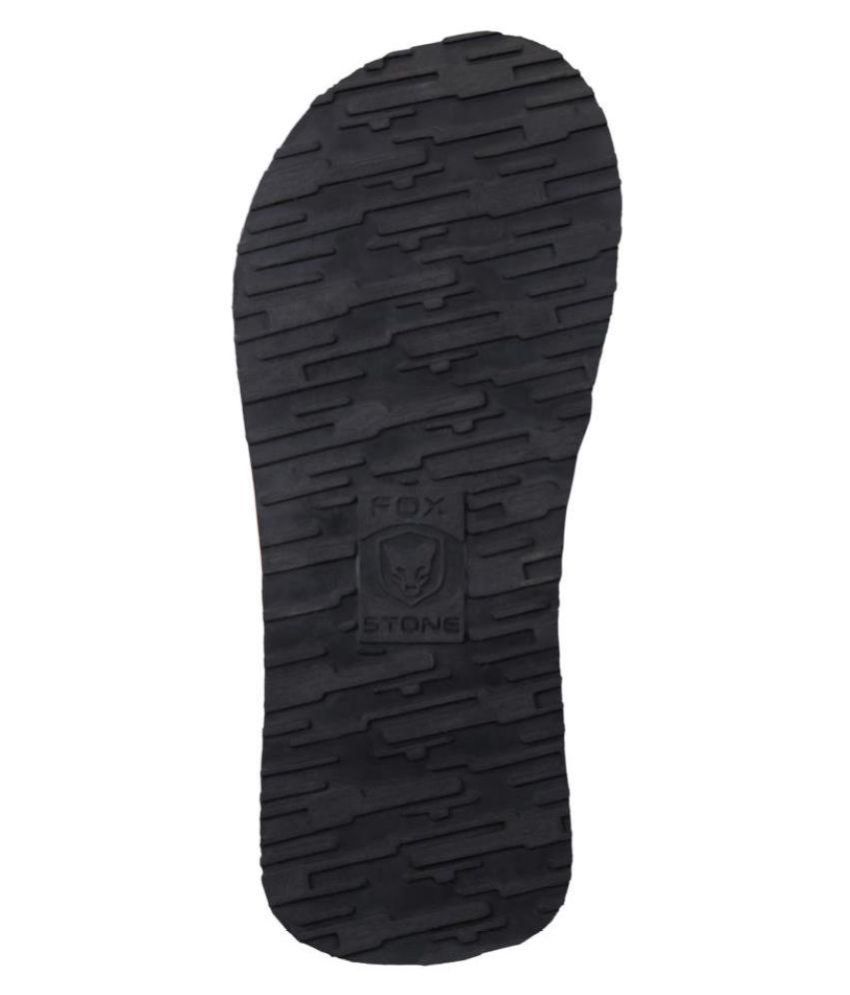 FOXSTONE Foxstone Tan Men's slipper Tan Slide Flip flop Price in India