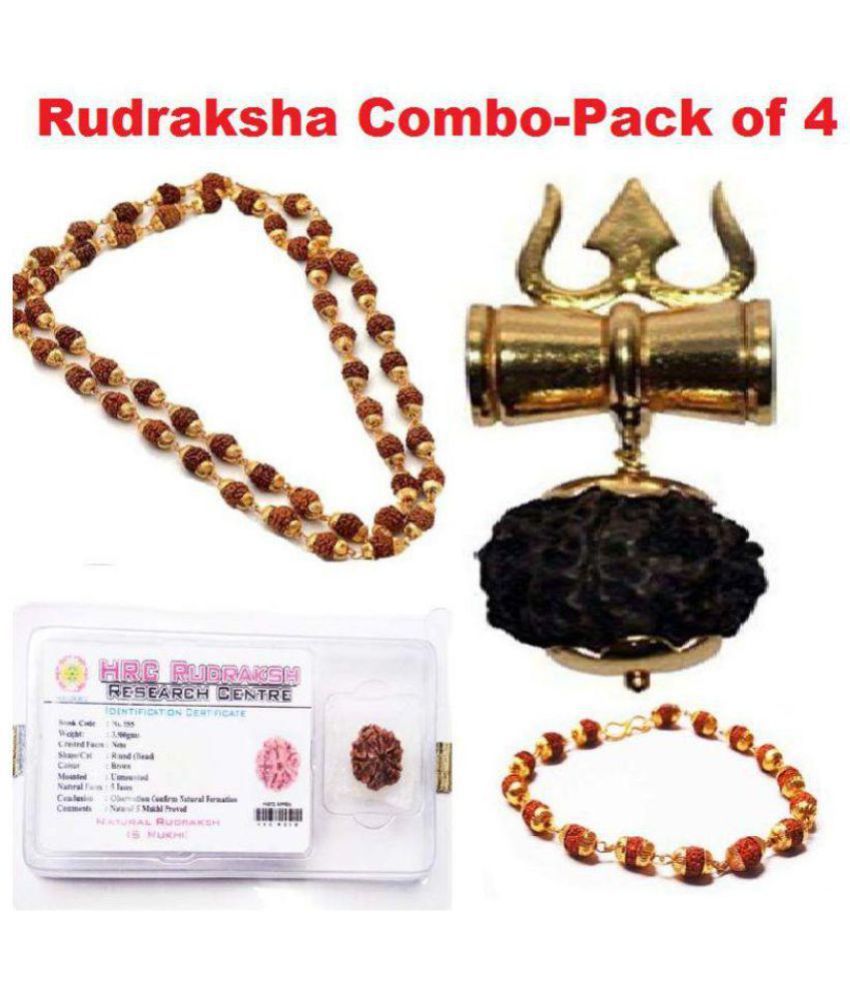     			haridwar astro   100% Orginal Rudraksha Mala, Bracelet, Shiv Shakti Kavach, Lab Certificate Rudrakash Combo -Pack