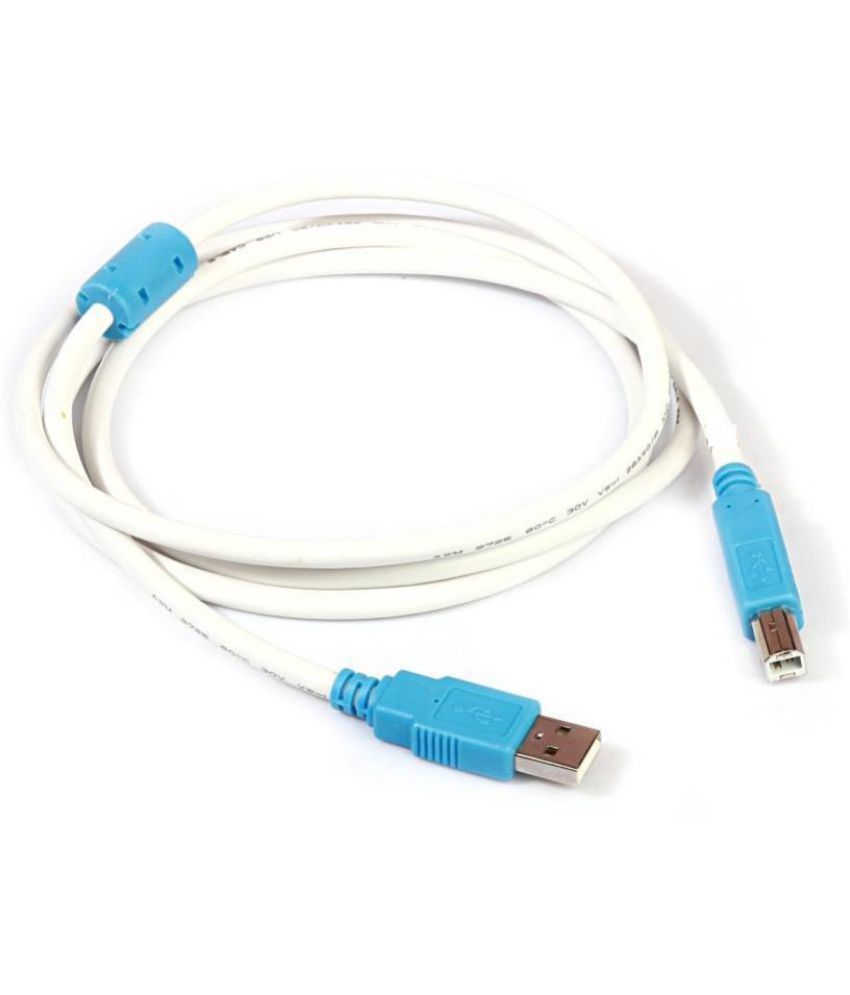     			Upix 1.5m Printer Cable High Quality (Male to Male) - White
