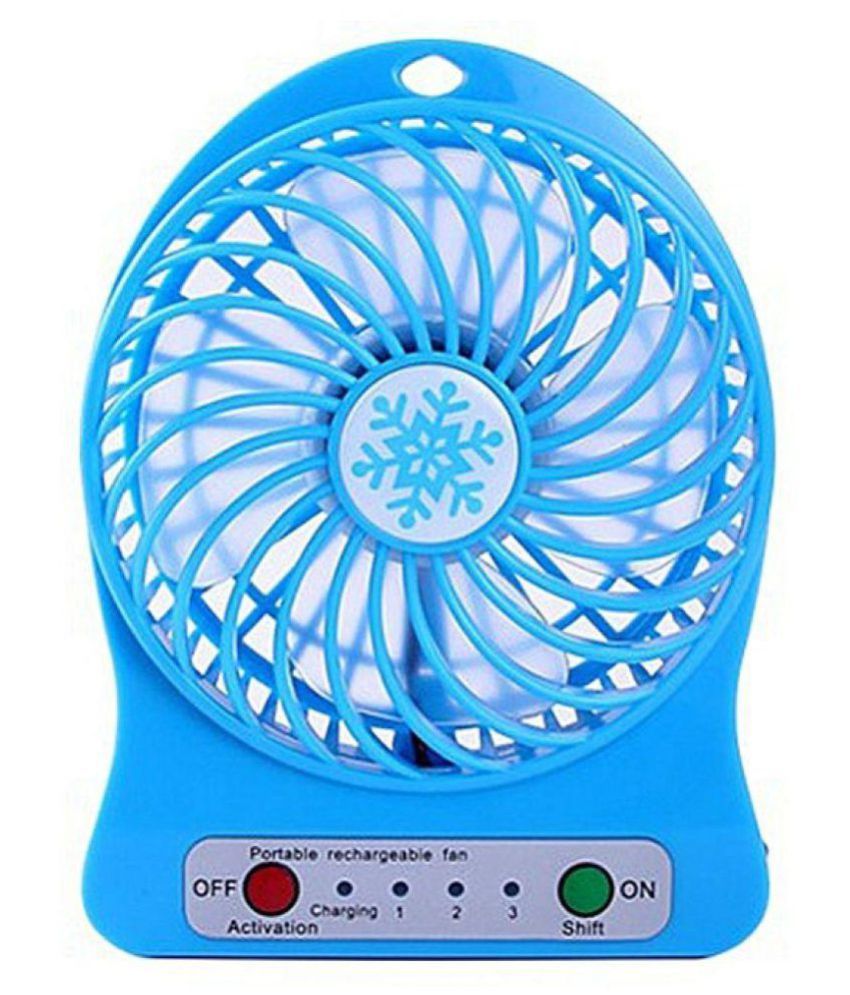 SELECTOKART 175 Mini Portable Super Mini usb fan Black TableFan Blue