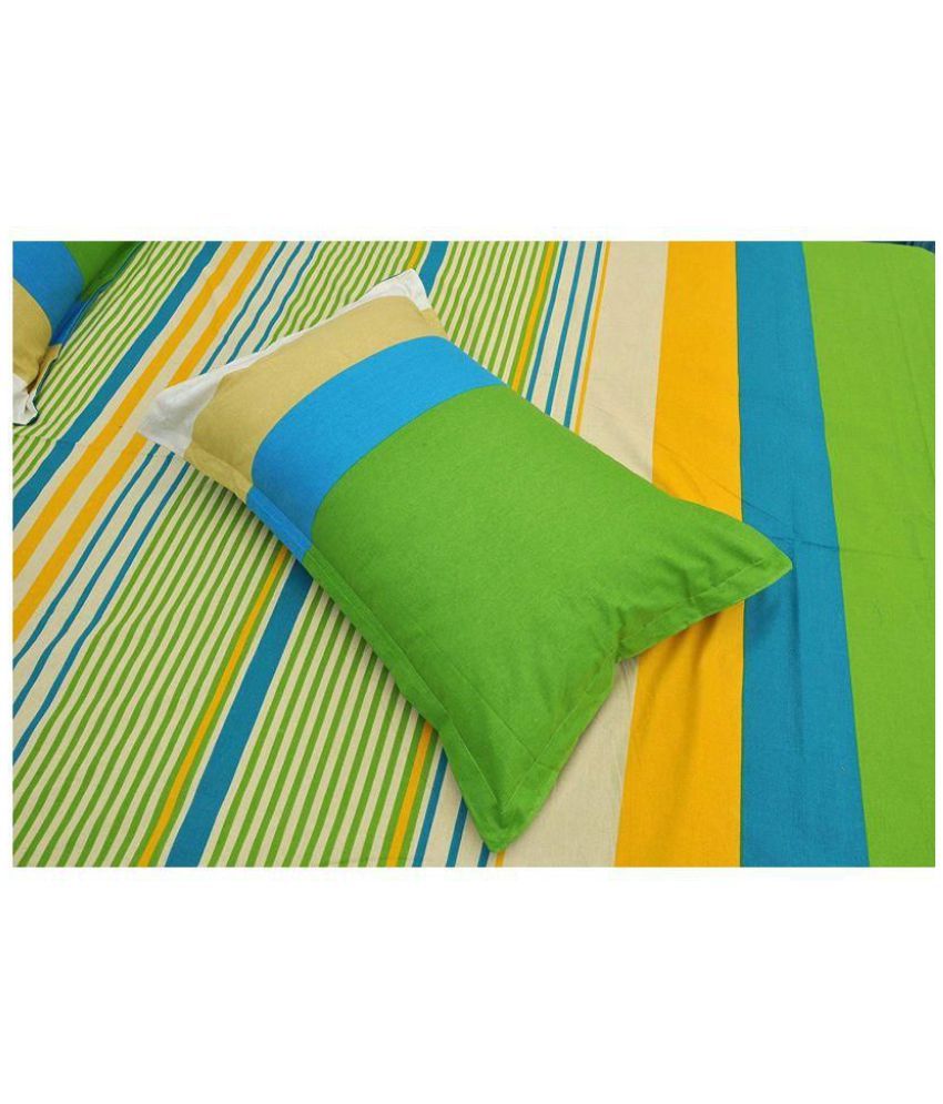 Ahmedabad Cotton Cotton Double Bedsheet with 2 Pillow Covers Buy
