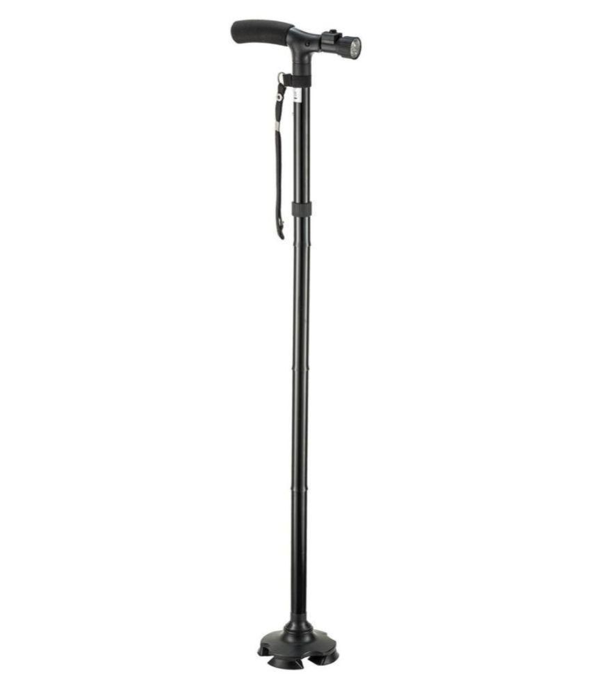 Ace Distributors Folding Trust Cane With Torch Height Adjustable