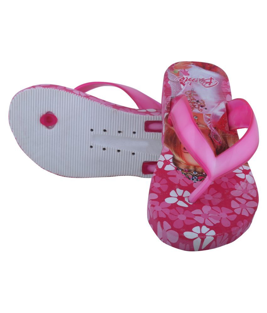 LNG Lifestyle Girls Slip On Slipper Flip Flop (Pink) Price in India ...