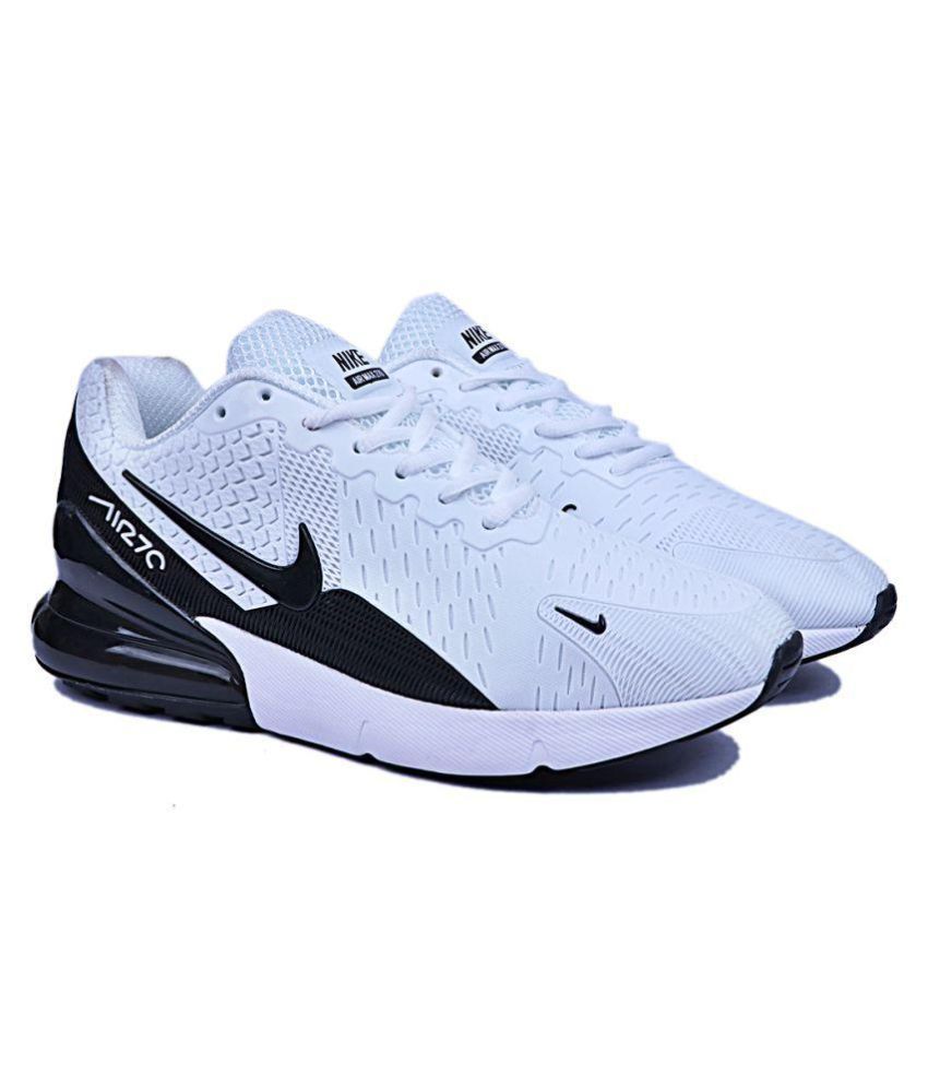 Nike Airmax 270 Flair Kpu White Running Shoes Buy Nike Mens Nike Air Max 270 Flair KPU Sneakers White Navy Blue