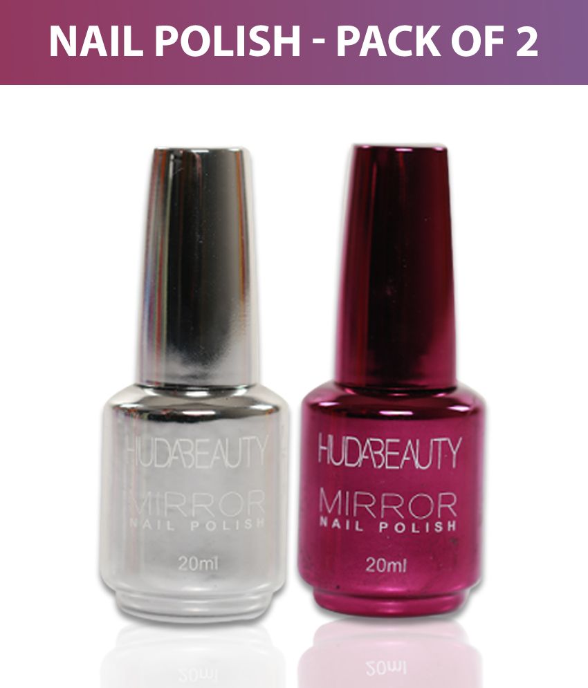 Huda Beauty Mirror Nail Polish Assorted Colors/ Shades (Pack of 2