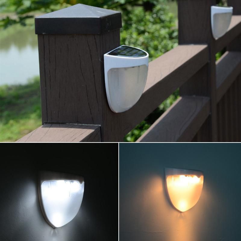 6 LED Solar Power Light Sensor Wall Light Outdoor Garden Fence Lamp Light Decor 