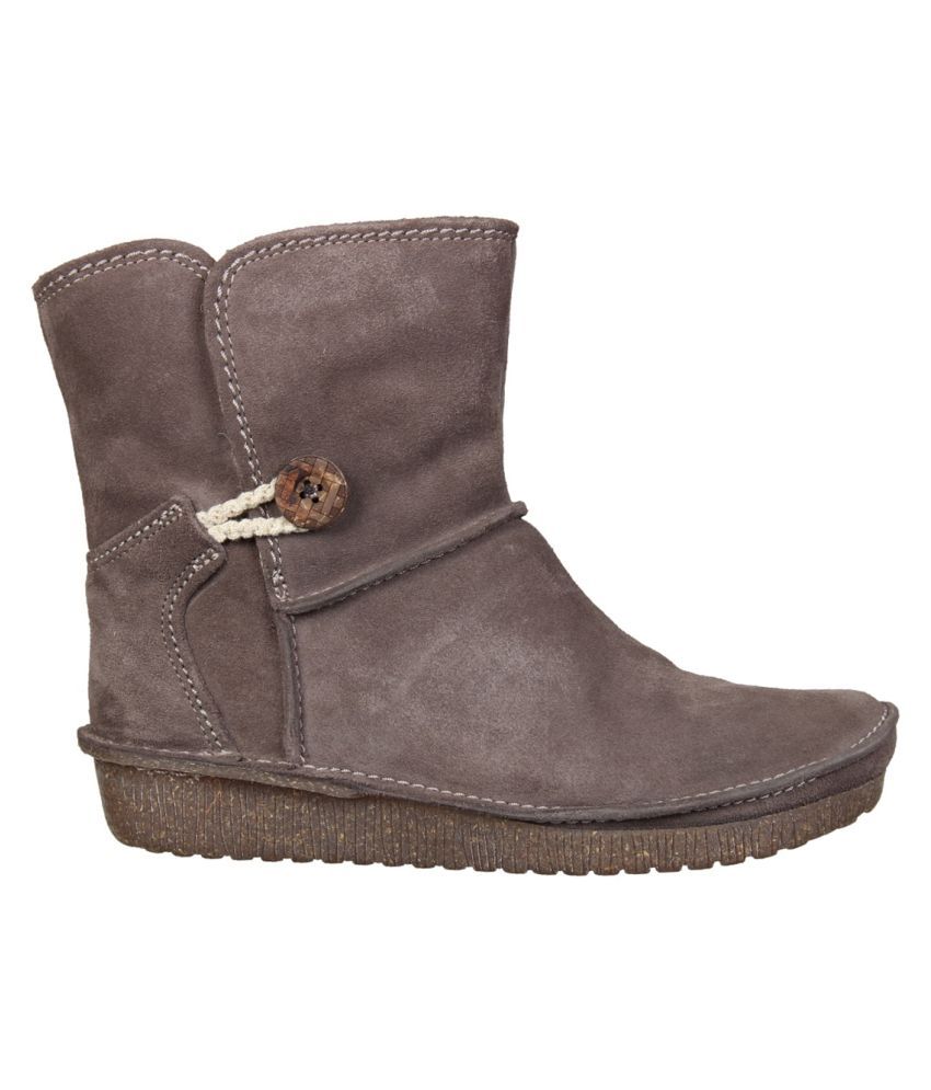 clarks brown mid calf boots