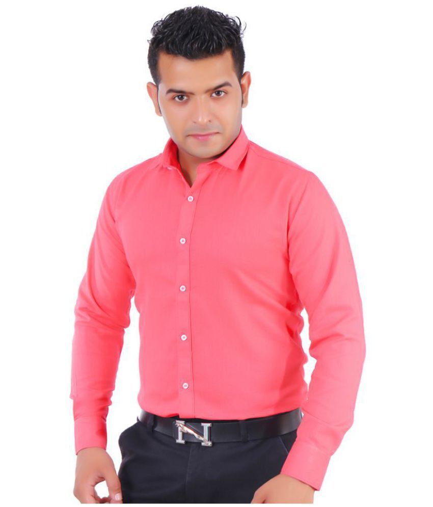 mens red formal shirt uk