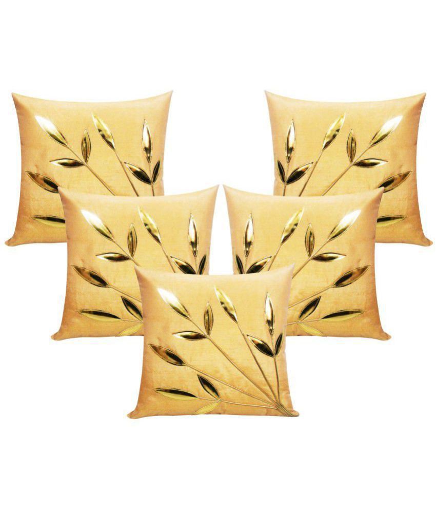     			Zikrak Exim Set of 5 Polyester Cushion Covers 30X30 cm (12X12)