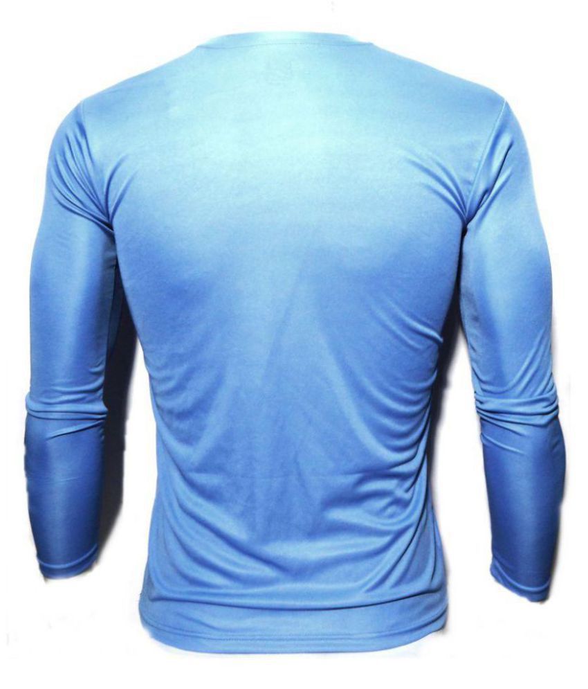 Nike Sky Blue Polyester Lycra T-Shirt - Buy Nike Sky Blue Polyester ...