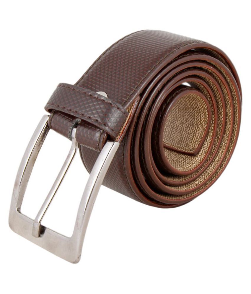 Lurap Maroon Faux Leather Casual Belt - Pack of 1: Buy Online at Low ...