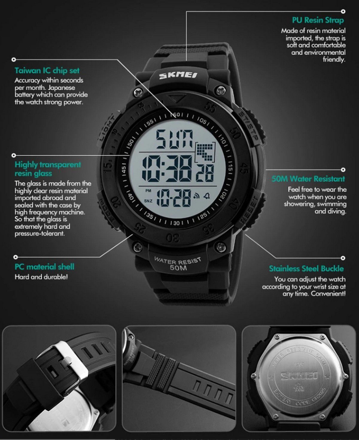 s shock watch alarm