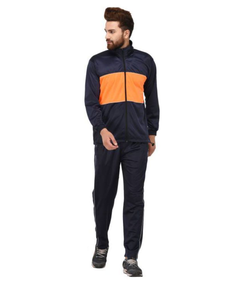 black and orange tracksuit