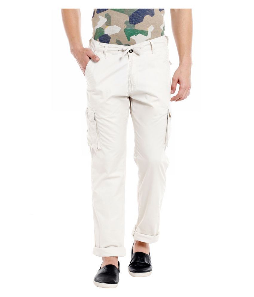 beige cuffed cargos