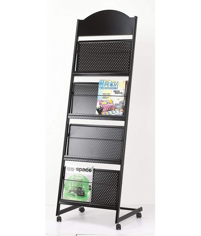 Abaj A4 Metal Catalogue Stand Portable Brochure Leaflet Literature Rack Folding Holder Floor Standing