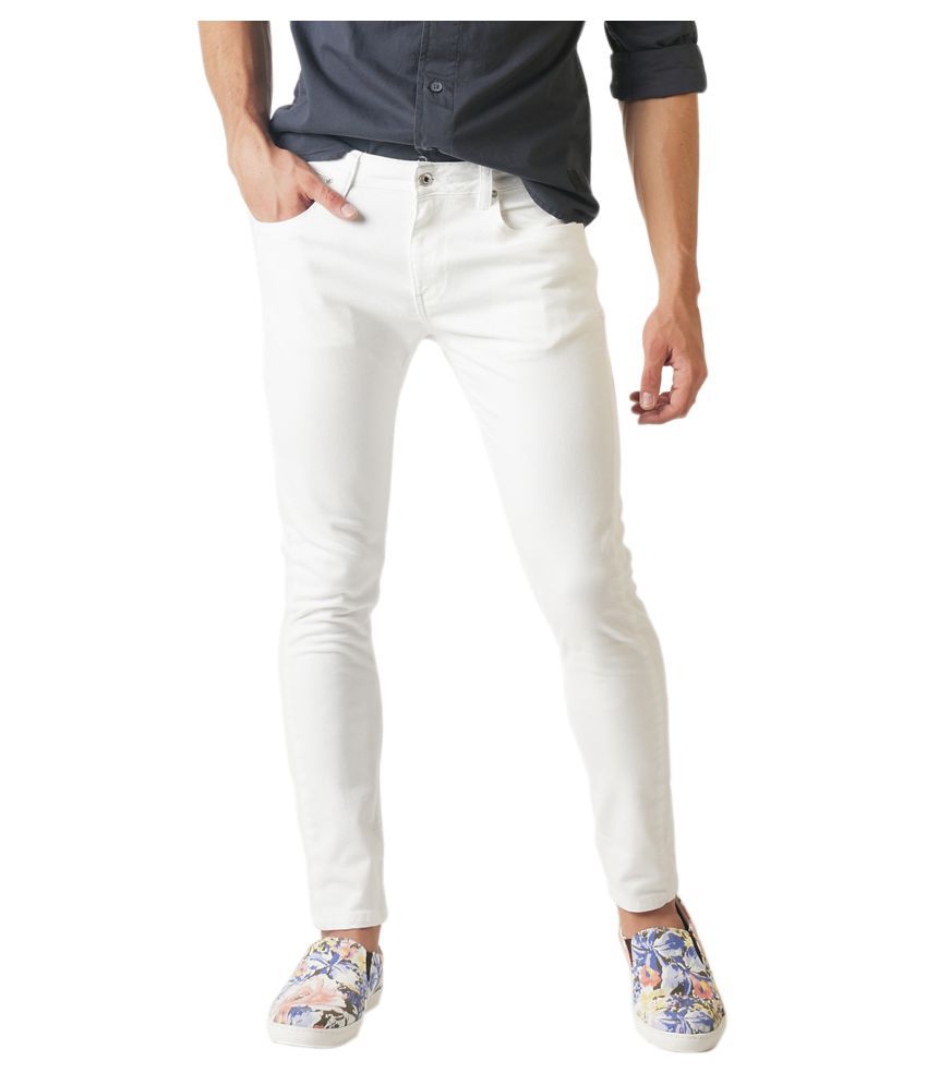     			X20 Jeans - White Cotton Blend Skinny Fit Men's Jeans ( Pack of 1 )