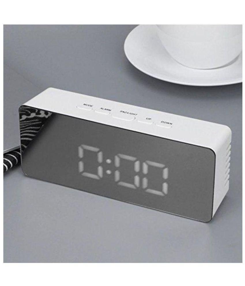 AADHIRA ENTERPRISES Digital Plastic Rectangular Table Clock - Pack of 1 ...