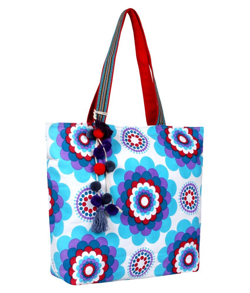 Anekaant Blue Canvas Tote bag - Buy Anekaant Blue Canvas Tote bag ...