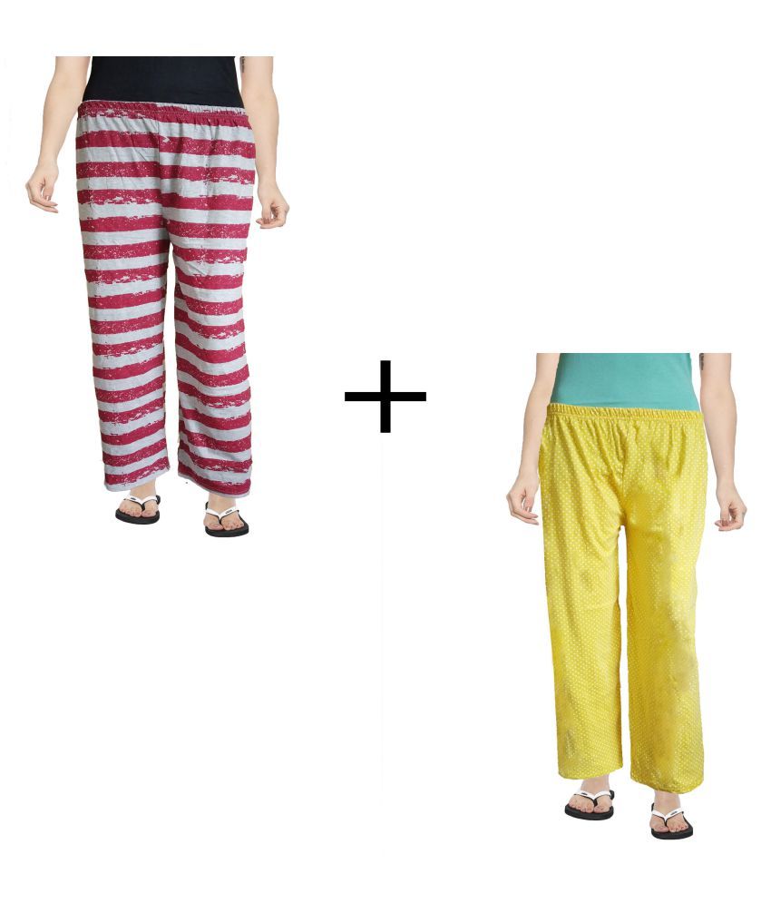 Buy Uniq Cotton Pajamas - Red Online at Best Prices in India - Snapdeal