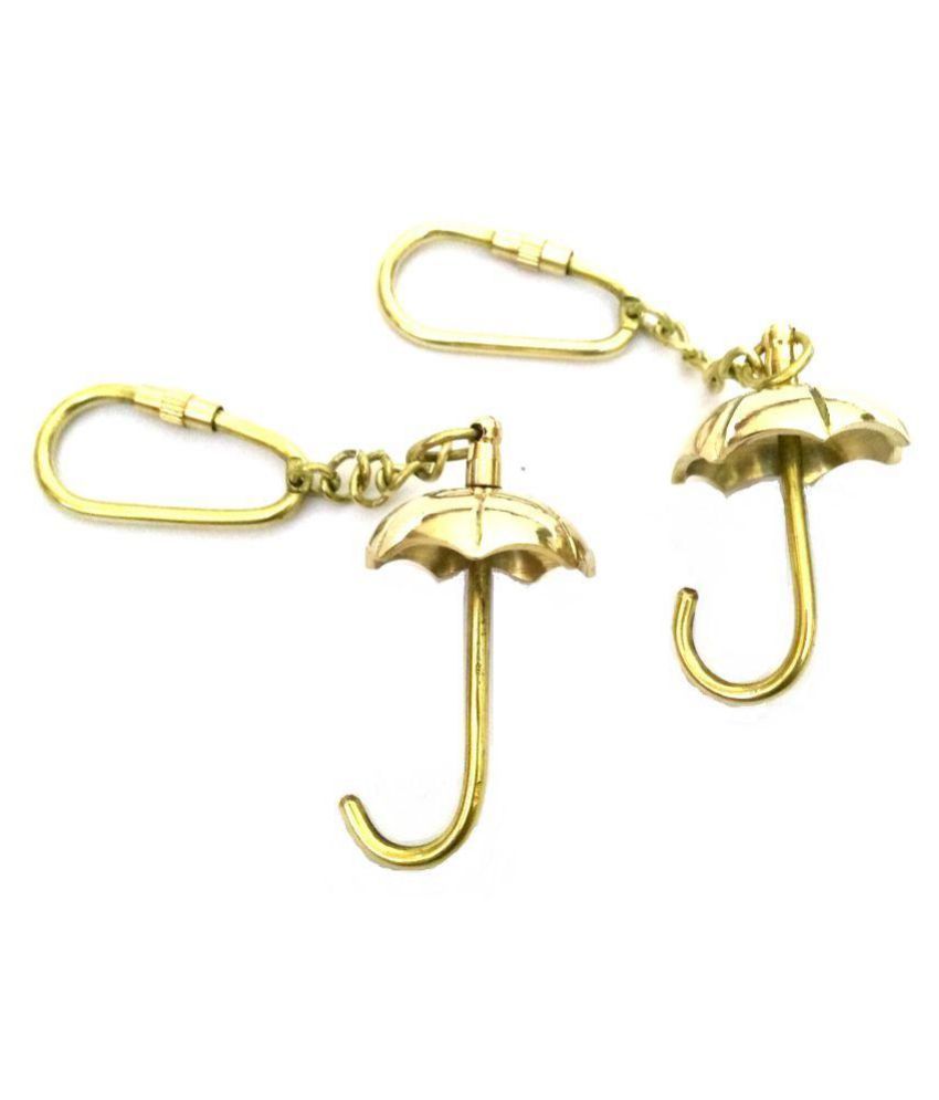Beautiful Umbrella Brass KeychainSet of 2 Buy Online at Best Price in