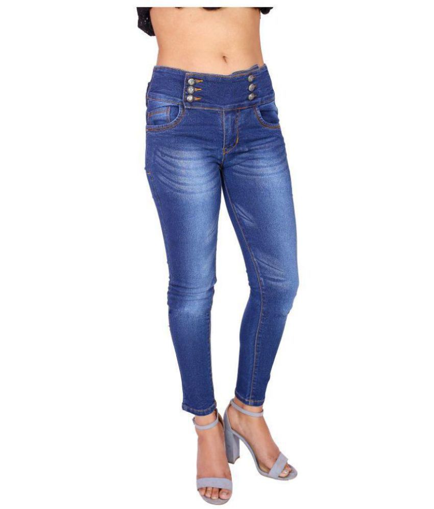 Buy KNIGHT VOGUE Denim Lycra Jeans - Blue Online at Best Prices in ...