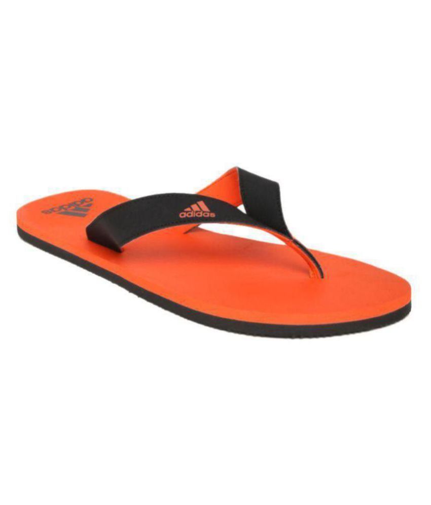 adidas orange slippers