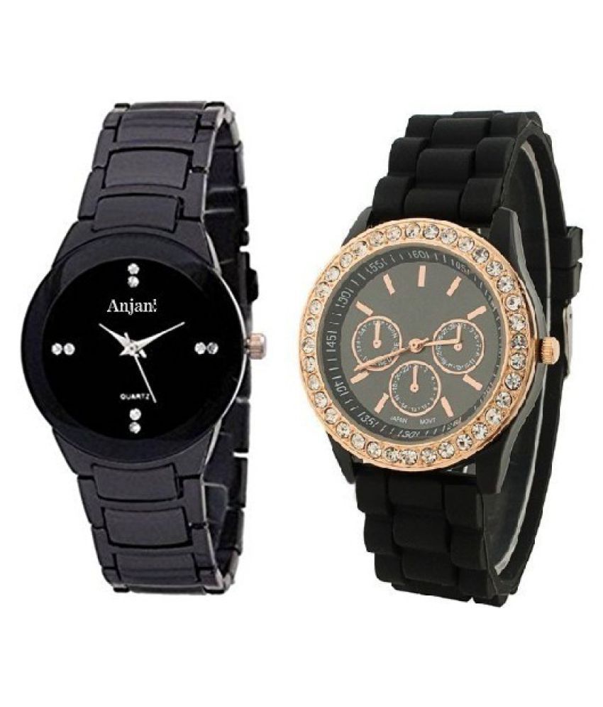 Girls And Women Watches Combo Of 2 Stylish Design Black Belt Luxurious Watch With Super Dynamic Design Black New Style Branded Fashion Luxurious Watch005 Buy Girls And Women Watches Combo Of