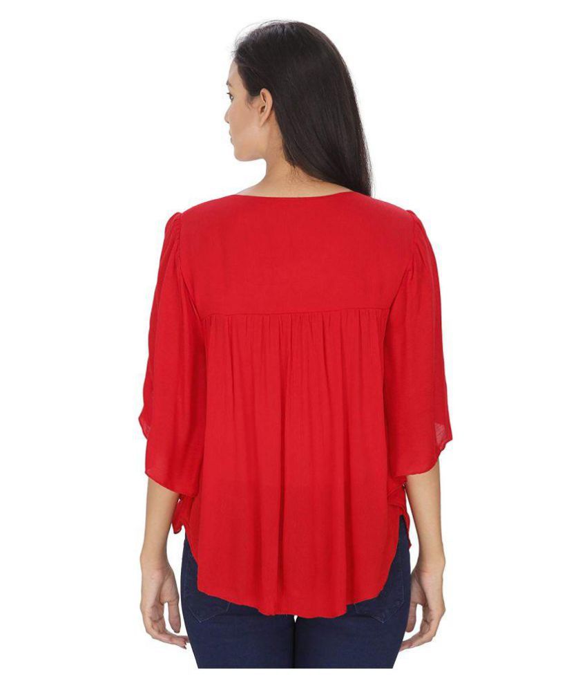 STC Cotton Peasant Tops - Red - Buy STC Cotton Peasant Tops - Red ...