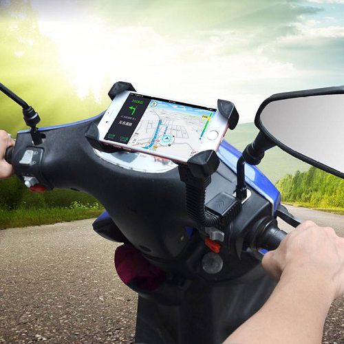 techdeal Motor Cycle GPS Rear view Mirror Mount Mobile Holder Buy