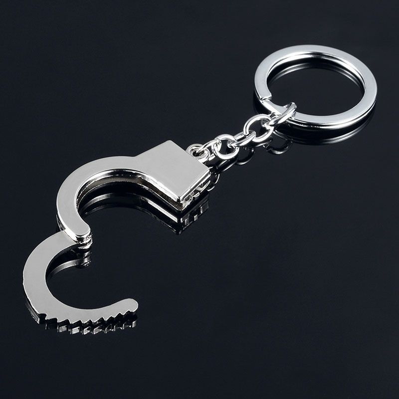 Stainless Steel Mini Handcuffs Car Key Chain Keychain Keyfob Car Key ...