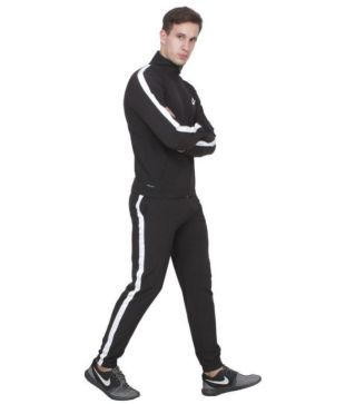 nike black polyester lycra tracksuit