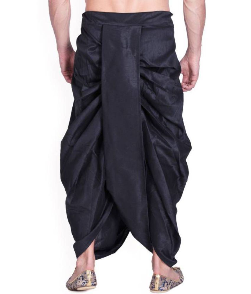 black shirt & dhoti