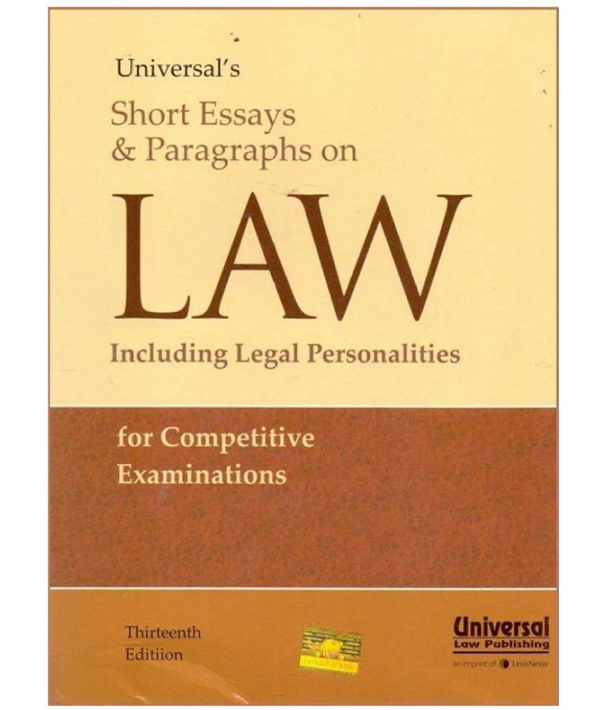     			Short Essays & Paragraphs on LAW Including Legal Personalities