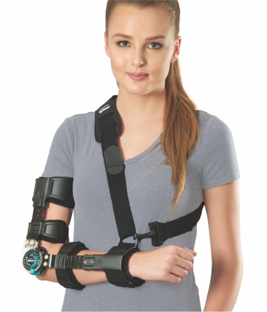 Tynor Rom Elbow Brace Black Left Universal Size 1 Unit Buy Tynor Rom Elbow Brace Black 7777