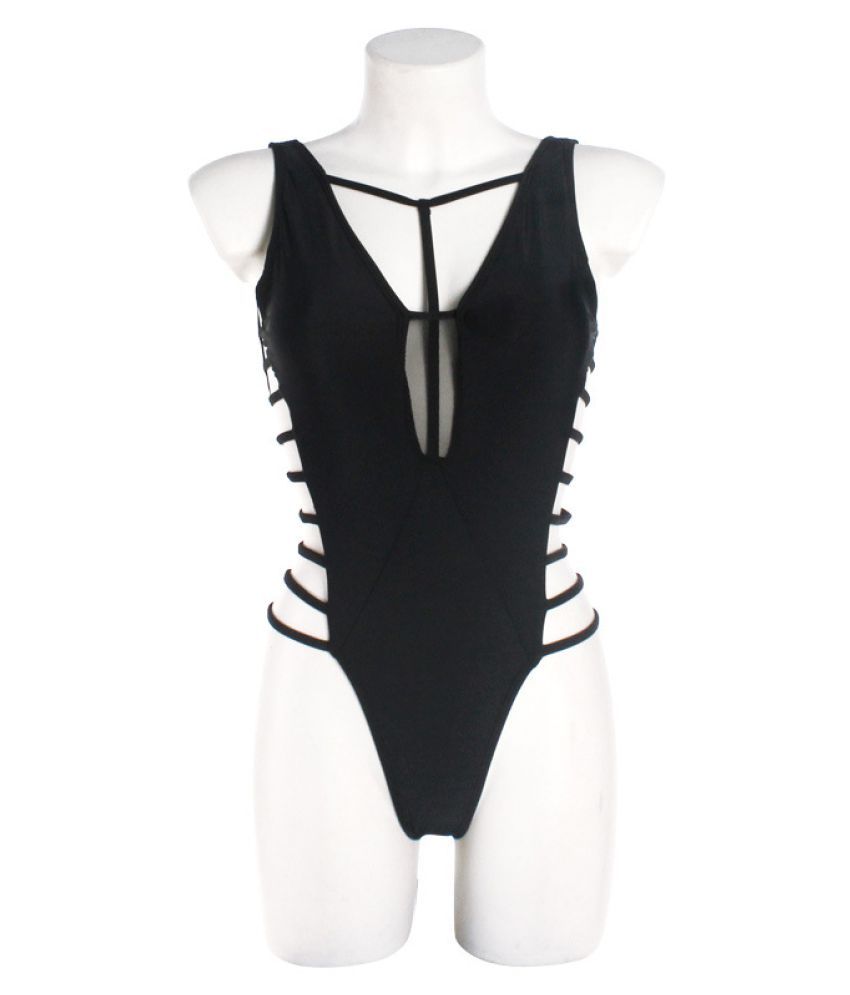 SWW Black One Piece Swimming Costume: Buy Online at Best Price on Snapdeal