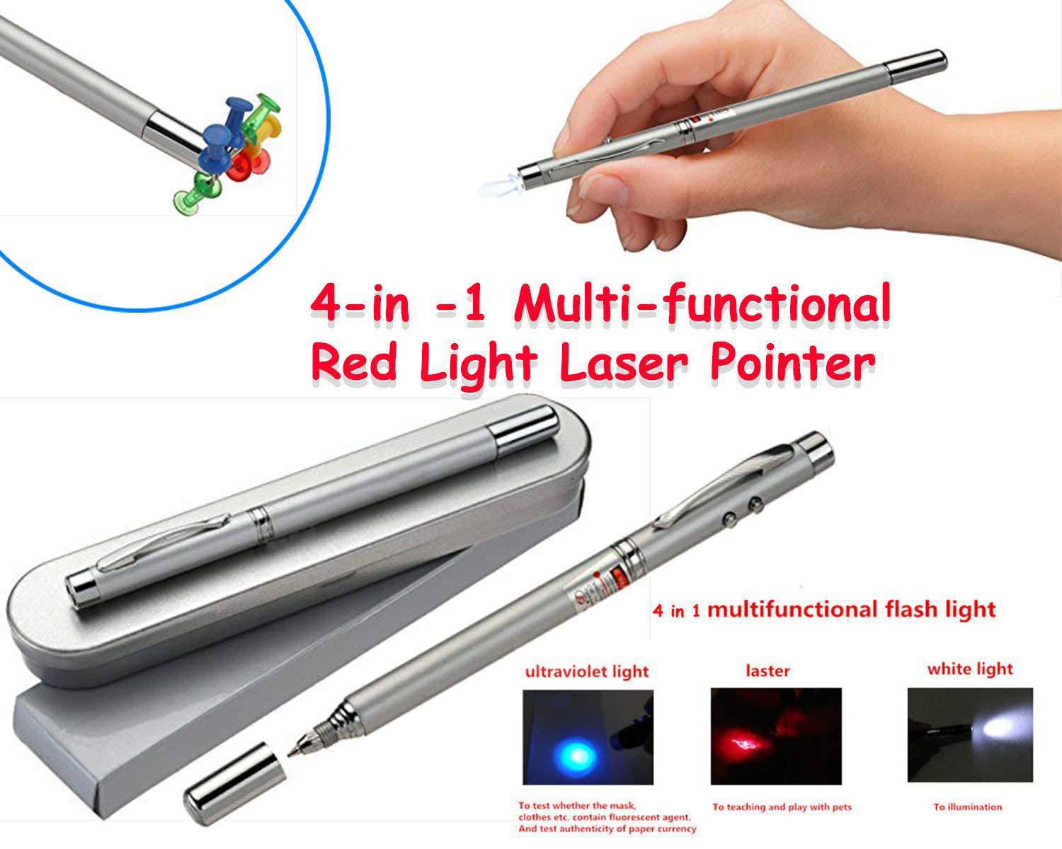    			Tuelip 5 In 1 Miltipurpose Antenna Pen with Led Light And Laser Pointer with Magnet