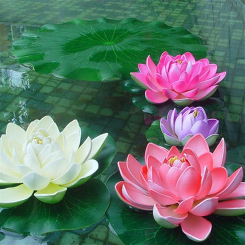 10 CM Real Touch Artificial Lotus Flower Foam Lotus