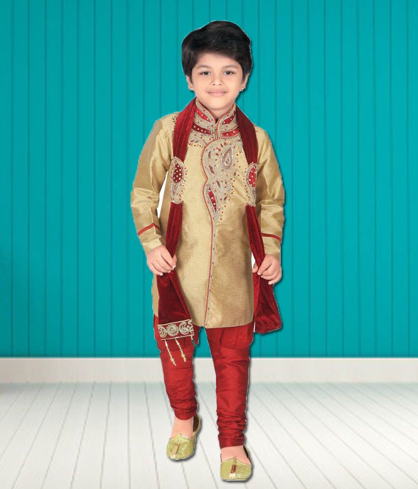 Ahhaaaa Kids Ethnic Wear Sherwani and Breaches With Dupatta Set For ...