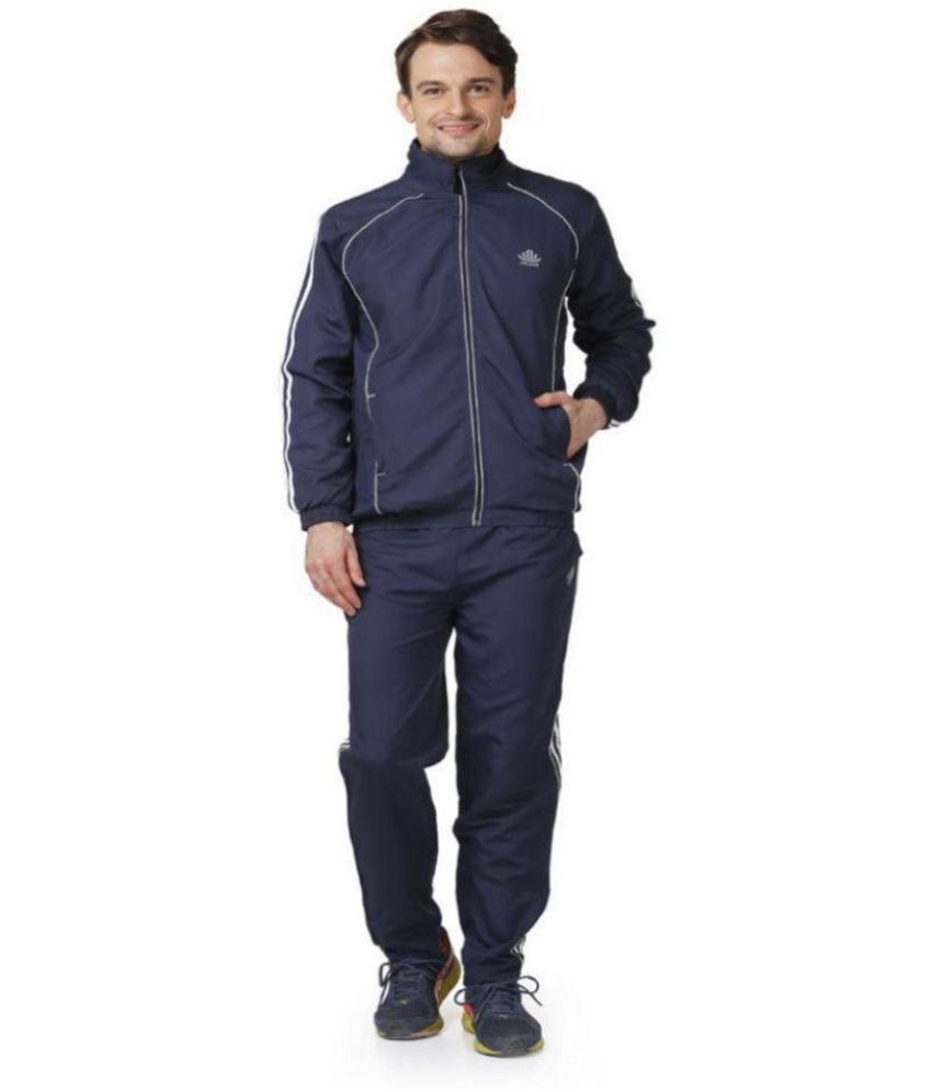 Abloom Navy Polyester Tracksuit Single - Buy Abloom Navy Polyester ...