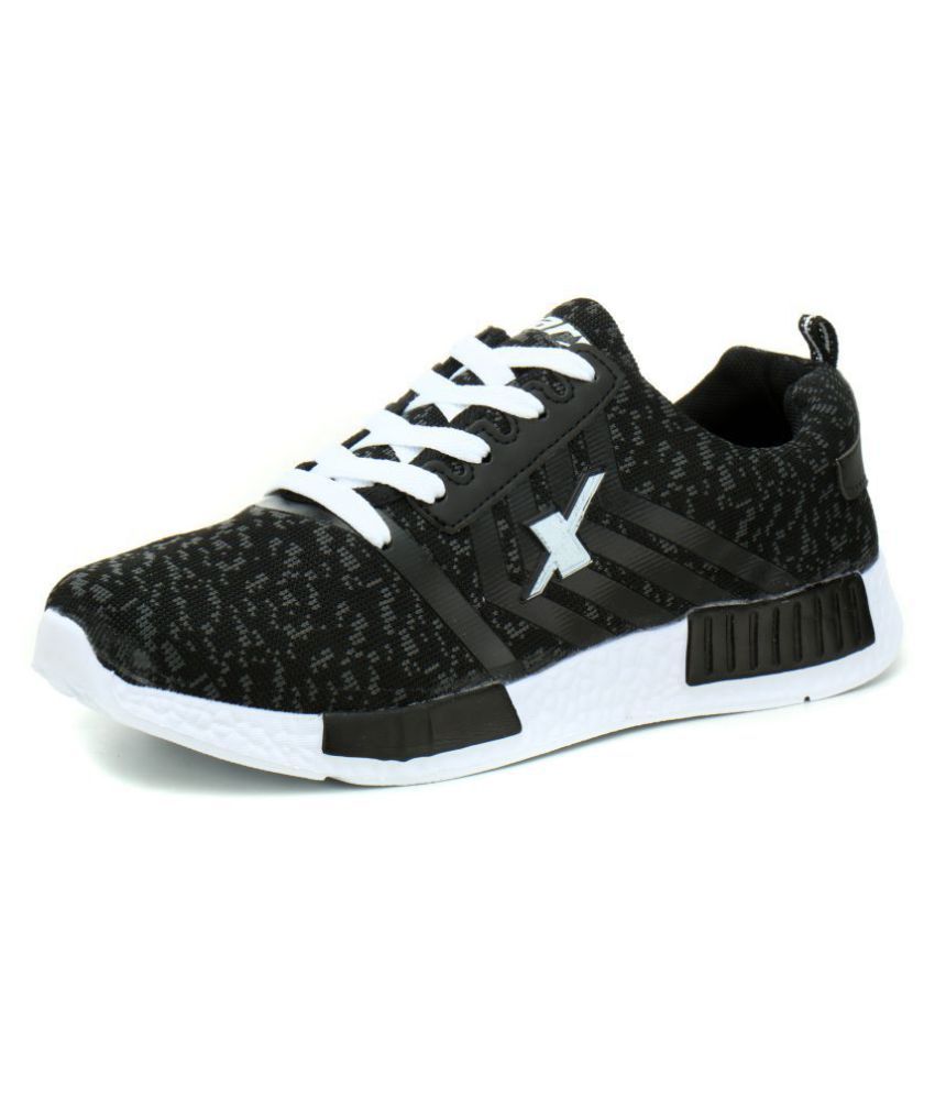 sparx black shoes without laces