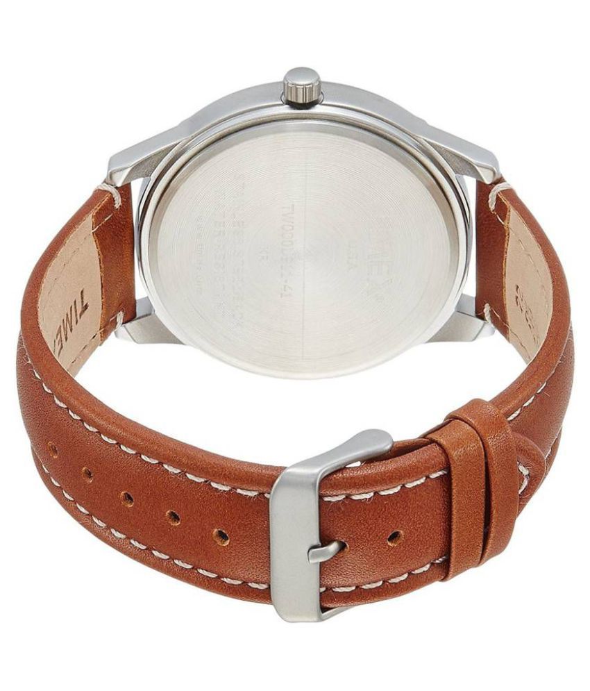 timex tw00zr112 leather analog
