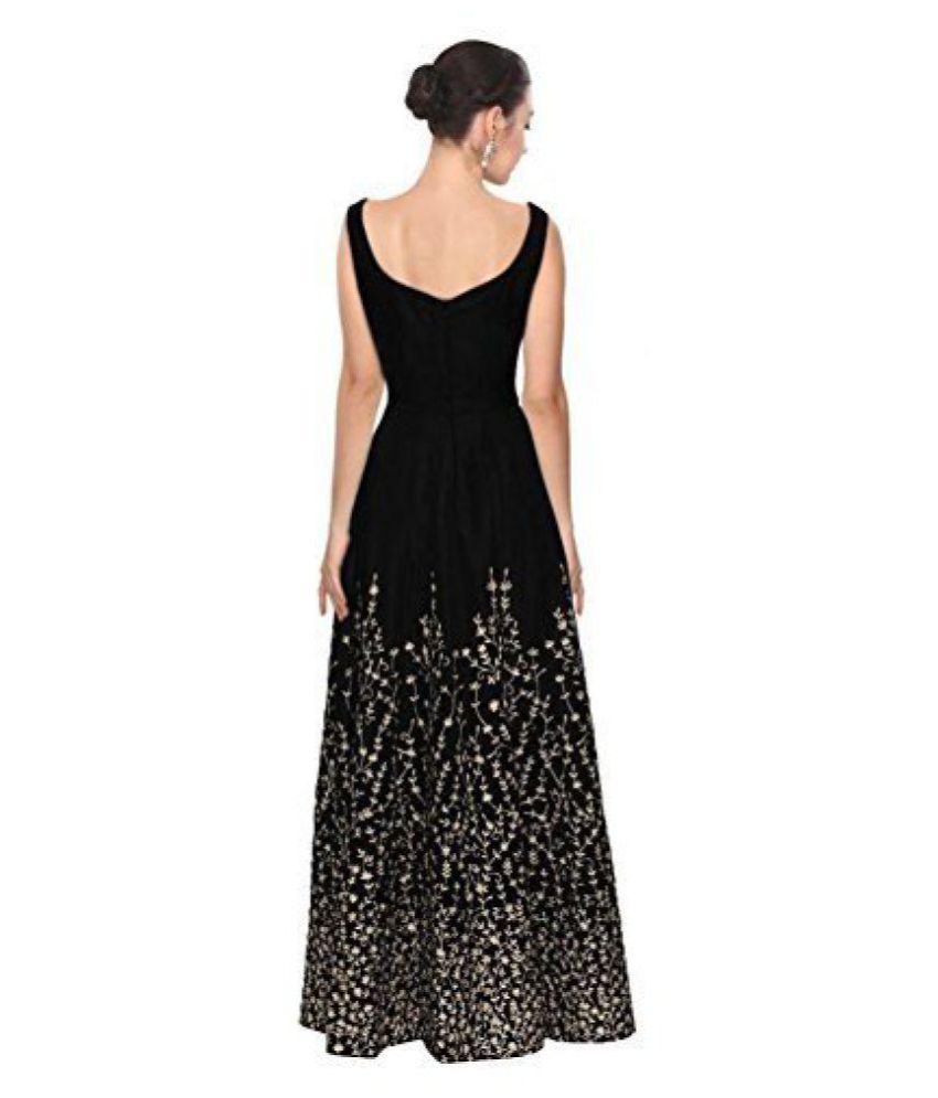 black colour mein gown