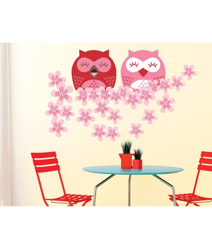 wall dreams Lovley pink owls Animals Sticker ( 35 x 60 cms ) Buy wall