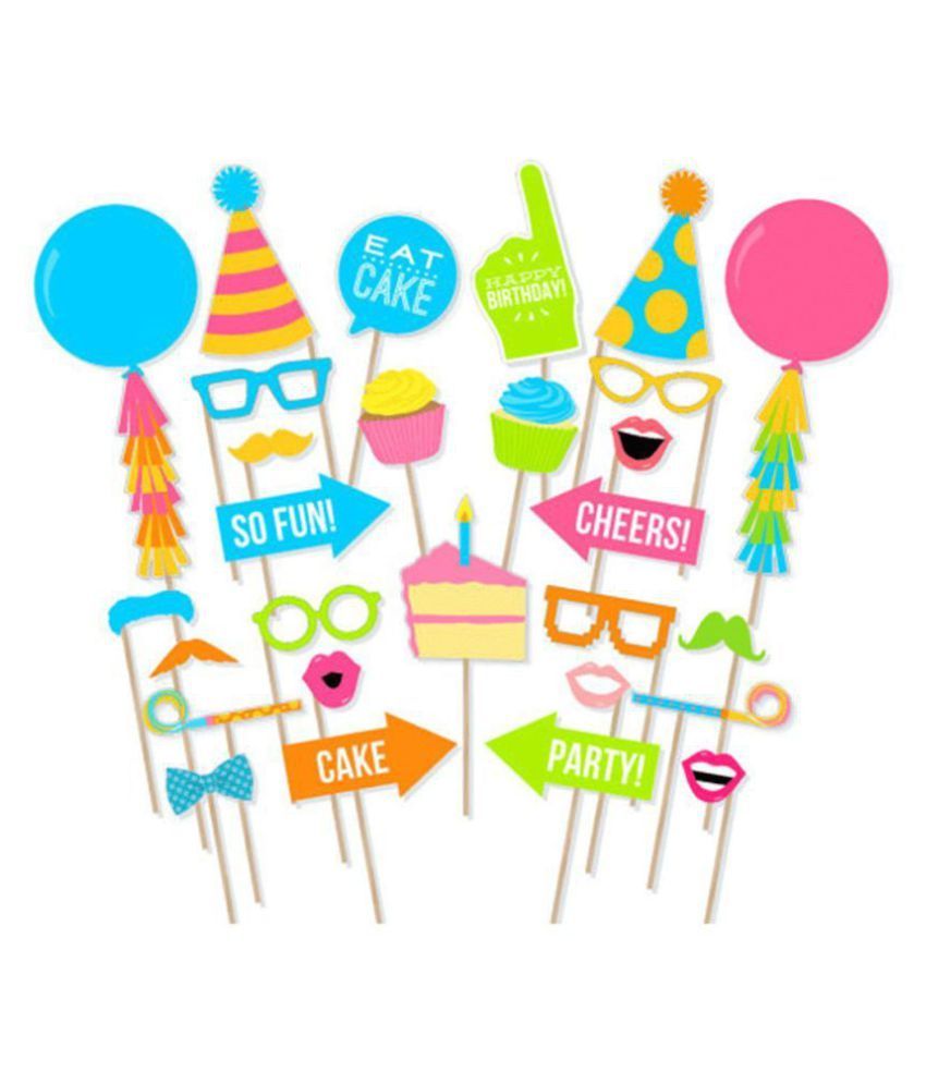 Party Propz Happy Birthday Theme Photobooth Props 30 Pieces Buy Party Propz Happy Birthday 