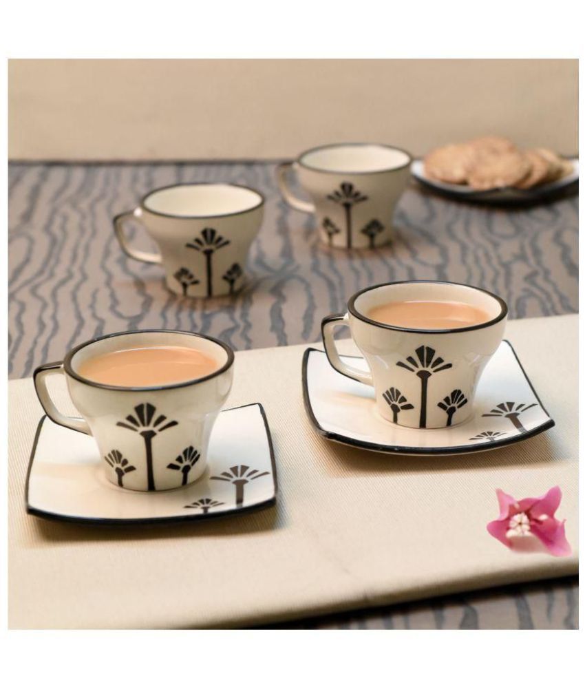 Unravel India Ceramic Tea Set 12 Pcs: Buy Online at Best ...