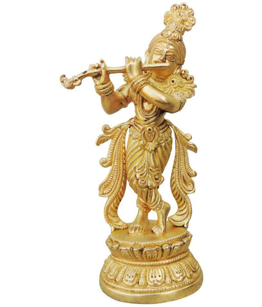 Brass Gift Center Krishna Brass Idol: Buy Brass Gift Center Krishna